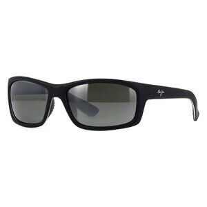 New MAUI JIM Kanaio Coast Black Polarised Wraparound 766 02MD Sunglasses Women